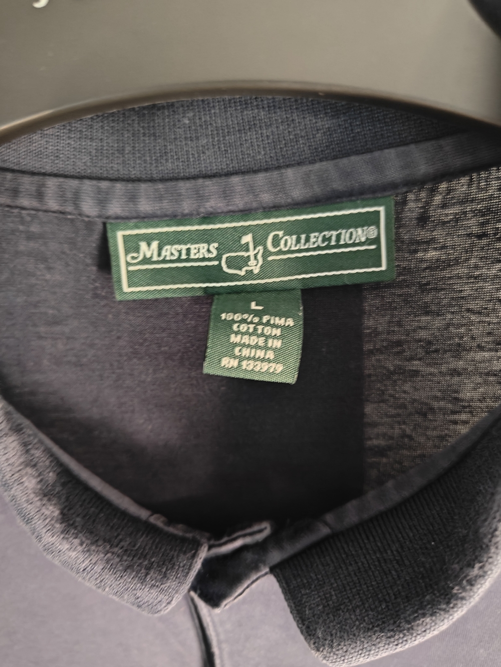 Augusta National Masters Collection Navy 100% Pima Cotton Golf Polo L READ - Picture 3 of 5